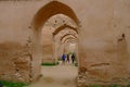 Intertwined rooms inside the castle in Morocco Royalty Free Stock Photo