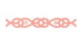 Intertwined Rope Knot Pattern Border Vector, vector design Generative AI Royalty Free Stock Photo