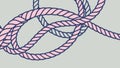Intertwined Rope Knot Pattern Nautical Design Element, vector design Generative AI Royalty Free Stock Photo