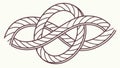 Intertwined Rope Knot Pattern Vector Element, vector design Generative AI Royalty Free Stock Photo