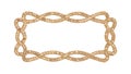 Intertwined Rope Rectangular Frame Vector for Unique Nautical Borders, vector design Generative AI Royalty Free Stock Photo