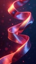 Intertwined shiny ribbons, dynamic metallic streams, shiny, abstract background