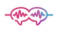 Intertwined Sound Wave Speech Bubbles, vector design Generative AI Royalty Free Stock Photo