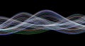 Intertwined spectrum waves radiating digital energy Royalty Free Stock Photo