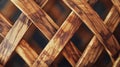 Intertwined Wooden Lattice Pattern Close-up Royalty Free Stock Photo