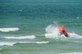 intervention of firefighters or rescuers at sea in the north of France Royalty Free Stock Photo