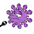 Interview coronavirus microphone illustration cartoon