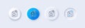 Interview documents line icon. CV file attachment sign. Line icons. Vector