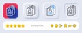 Interview documents line icon. CV file attachment sign. Neumorphic buttons. Vector