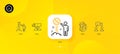 Interview, Fingerprint and Judge hammer minimal line icons. For web application, printing. Vector