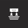 interview icon. Filled interview icon for website design and mobile, app development. interview icon from filled interview Royalty Free Stock Photo