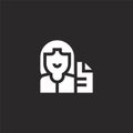 interview icon. Filled interview icon for website design and mobile, app development. interview icon from filled interview Royalty Free Stock Photo