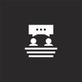 interview icon. Filled interview icon for website design and mobile, app development. interview icon from filled interview Royalty Free Stock Photo