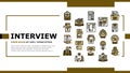 interview job business employee landing header vector Royalty Free Stock Photo