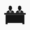 Interview Panel Icon. Flat style vector