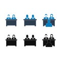 Interview Panel Icon Set.