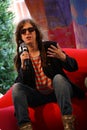 Interview with Patti Smith Royalty Free Stock Photo
