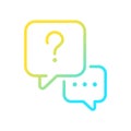 Interview question gradient linear vector icon Royalty Free Stock Photo
