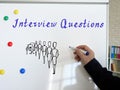 Interview Questions sign on the page Royalty Free Stock Photo