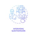 Interview and questonnaire concept icon