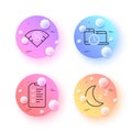Interview, Time management and Moon minimal line icons. For web application, printing. Vector