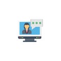 Interview vector flat colour icon Royalty Free Stock Photo