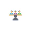 Interview vector flat colour icon Royalty Free Stock Photo