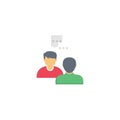 Interview vector flat colour icon Royalty Free Stock Photo