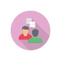 Interview vector flat colour icon Royalty Free Stock Photo