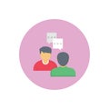 Interview vector flat colour icon Royalty Free Stock Photo