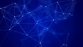 Interweaving of dots and lines in cyber space. Study, collection and processing of data. Business analytics. 3D rendering