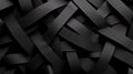 Black woven ribbon texture creating a seamless pattern suitable for background use in creative projects Royalty Free Stock Photo