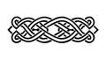 Interwoven Celtic Knot Repeating Border Pattern, vector design Generative AI Royalty Free Stock Photo