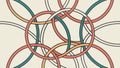 Interwoven circles pattern, abstract geometric design element vector design Generative AI Royalty Free Stock Photo