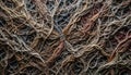Interwoven Fiber Strands Texture Background Creating Abstract Tangled Network Design