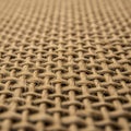 Interwoven natural fibers form a textured pattern in this close-up image. The grid-like structure Royalty Free Stock Photo