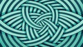 Interwoven teal lines creating a circular abstract pattern Royalty Free Stock Photo