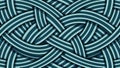 Interwoven turquoise lines creating a braided abstract pattern Royalty Free Stock Photo