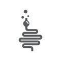 Intestinal gas icon, color, line, outline vector sign, linear style pictogram isolated on white. Symbol, logo illustration Royalty Free Stock Photo