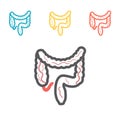 Intestinal parasite. Vector icon for web graphic. Royalty Free Stock Photo