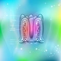 Intestinal villi background Royalty Free Stock Photo