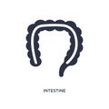 intestine icon on white background. Simple element illustration from medical concept