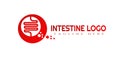 Intestine logo template, creative vector logo design, bowel logo, medical icon, emblem,illustration element