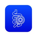 Intestine virus icon blue vector