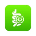 Intestine virus icon green vector