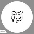 Intestines vector icon sign symbol