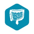 Intestines icon, simple style