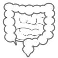 Intestines icon in trendy flat style. Symbol for your web site design, logo, app, UI