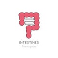 Intestines line icon