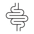 Intestines outline icon vector for graphic design, logo, web site, social media, mobile app, ui illustration Royalty Free Stock Photo